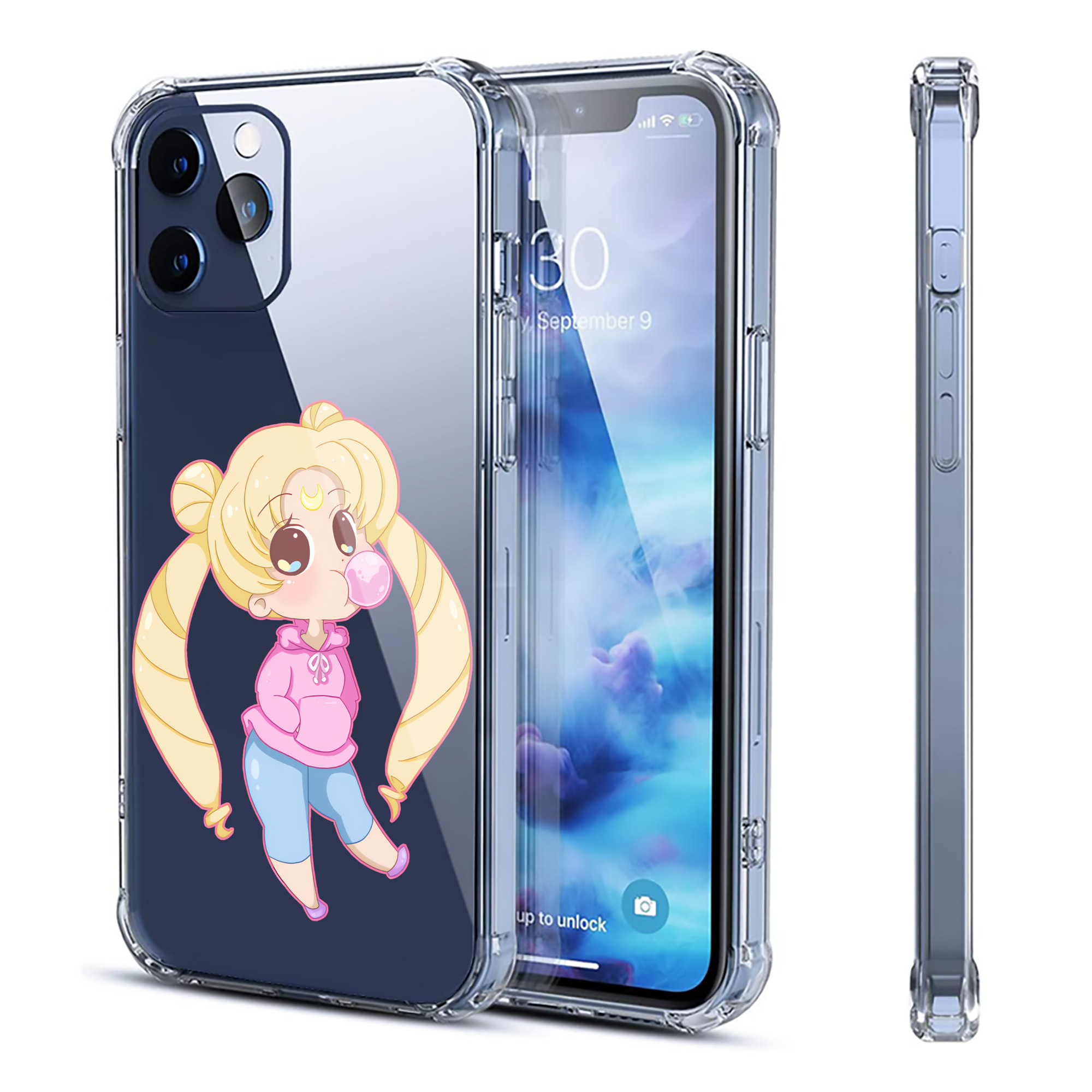 （画像用） 美少女戦士セーラームーン 愛野 美奈子 あいの みなこ Sailor Moon Aino Minako 【iPhone 12シリーズ対応】透明スマホケース（クリアソフトケース）